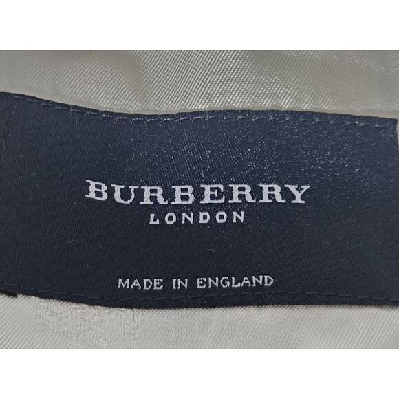 Burberry White Cream Ivory Black Plaid London England Coat Womens Size 6 - Picture 4 of 11